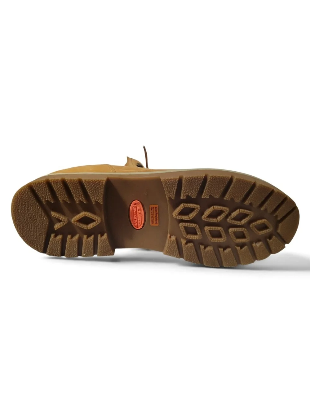 Lugz Men's Tan Nubuck Work Boots with Black Collar